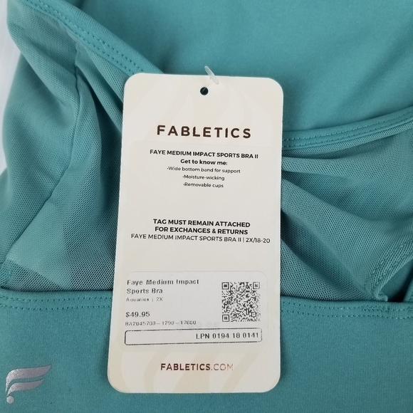 Fabletics Faye Medium Impact Sports Bra II NWT, size 2X - Picture 7 of 9